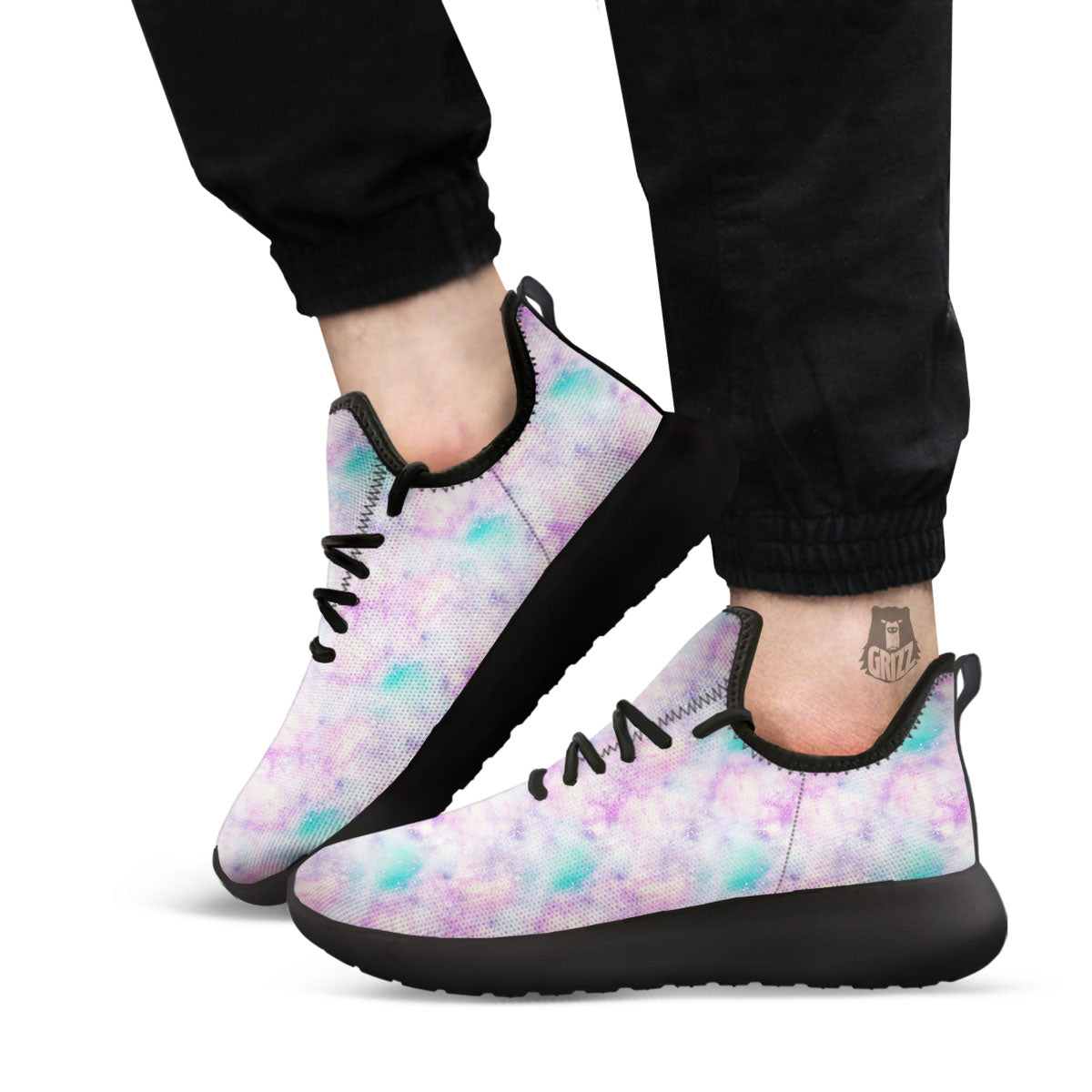 Fantasy Star Print Pattern Black Athletic Shoes-grizzshop