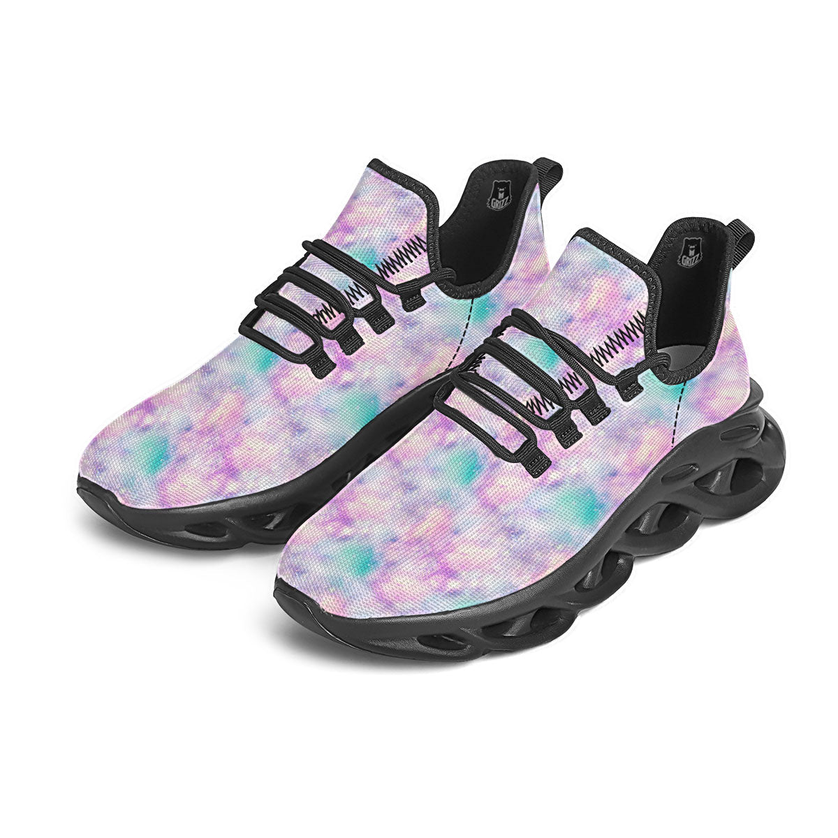 Fantasy Star Print Pattern Black Running Shoes-grizzshop