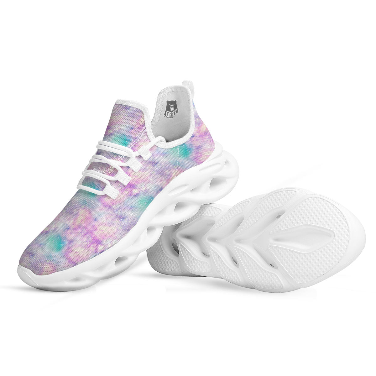 Fantasy Star Print Pattern White Running Shoes-grizzshop