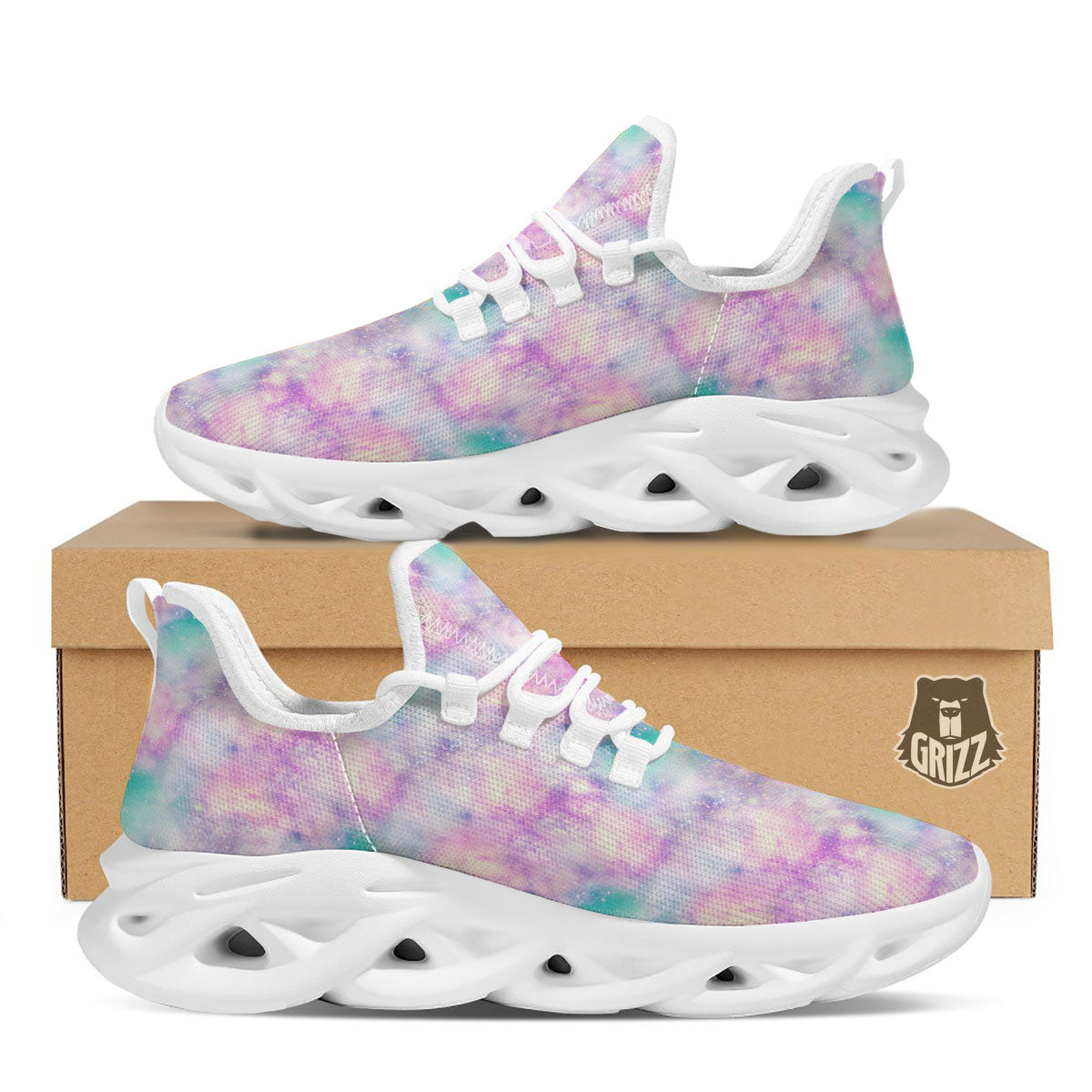 Fantasy Star Print Pattern White Running Shoes-grizzshop