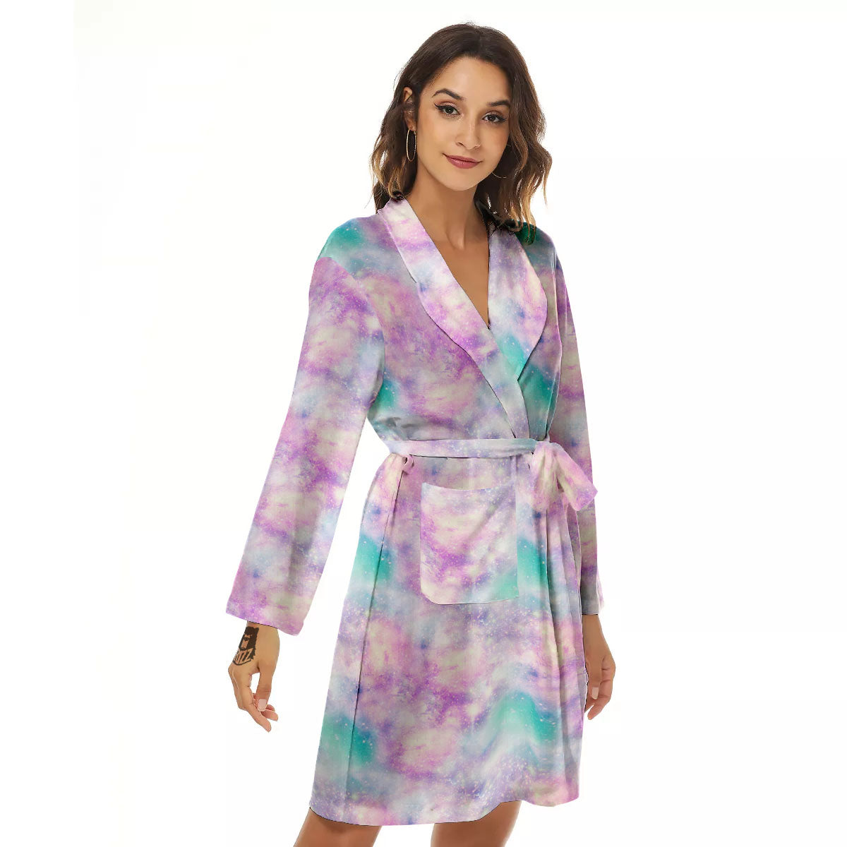 Fantasy Star Print Pattern Women's Robe-grizzshop
