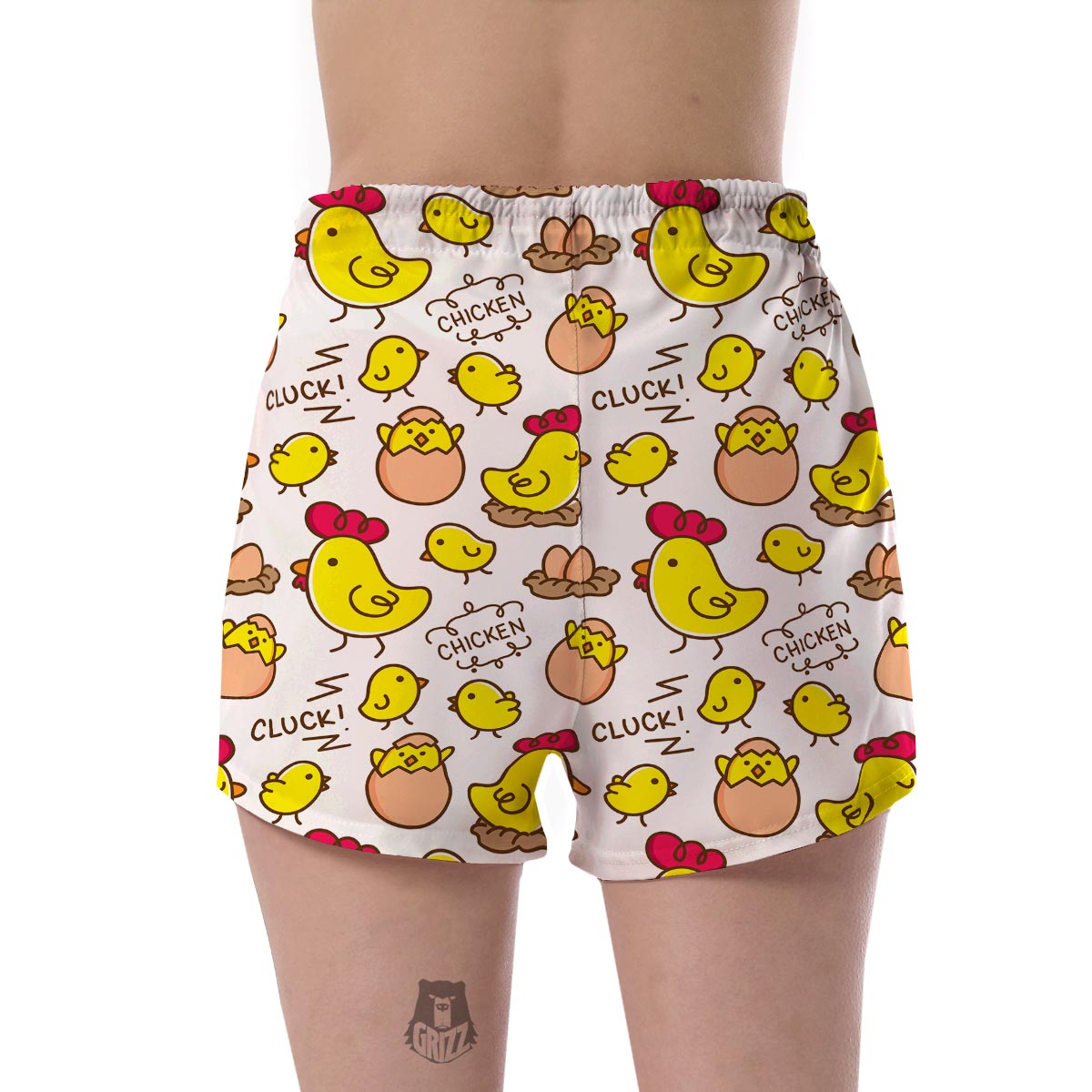 Farm Chicken Hen Chick Pattern Print Women's Shorts-grizzshop