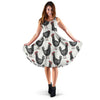 Farm Chicken Pattern Print Dress-grizzshop