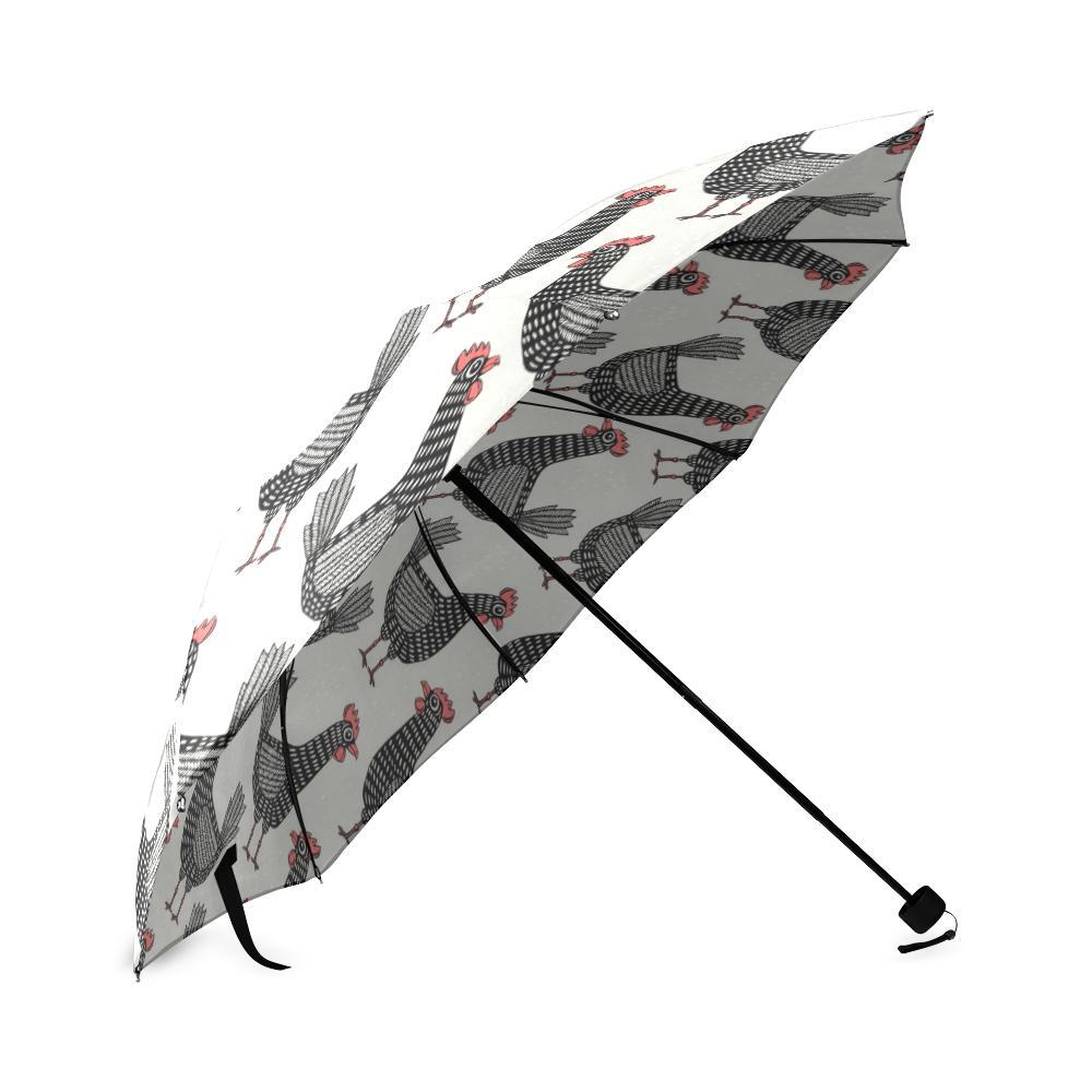 Farm Chicken Pattern Print Foldable Umbrella-grizzshop