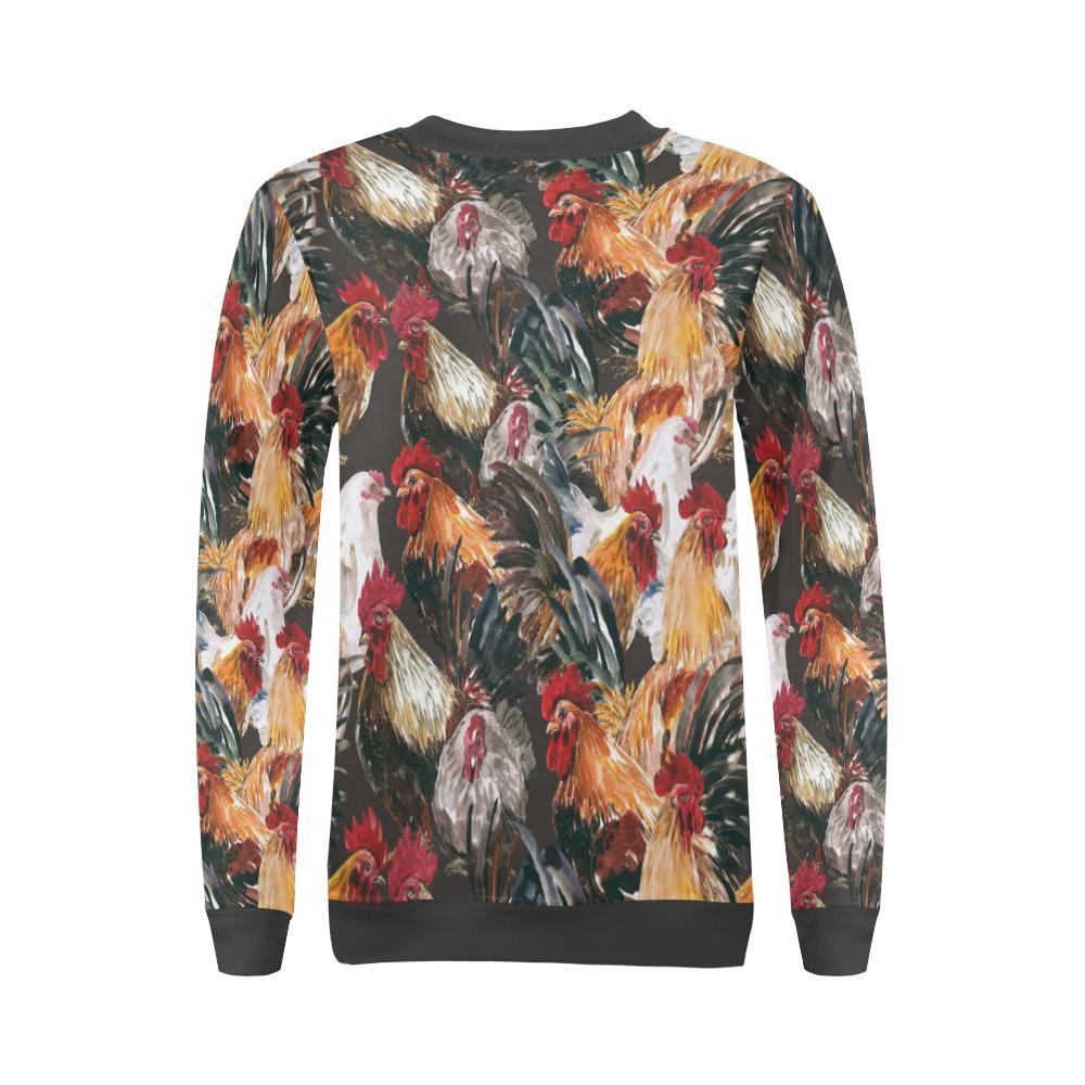 Farm Chicken Hen Pattern Print Women's Sweatshirt-grizzshop