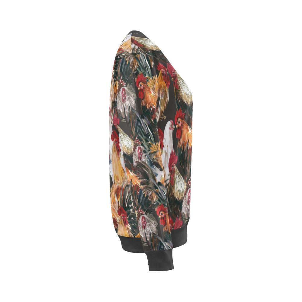 Farm Chicken Hen Pattern Print Women's Sweatshirt-grizzshop