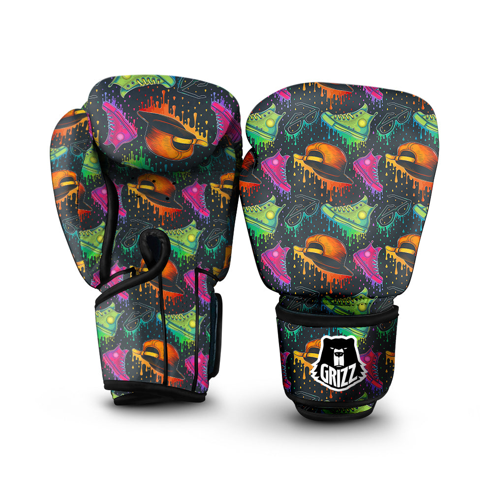 Fashion Colorful Print Pattern Boxing Gloves-grizzshop