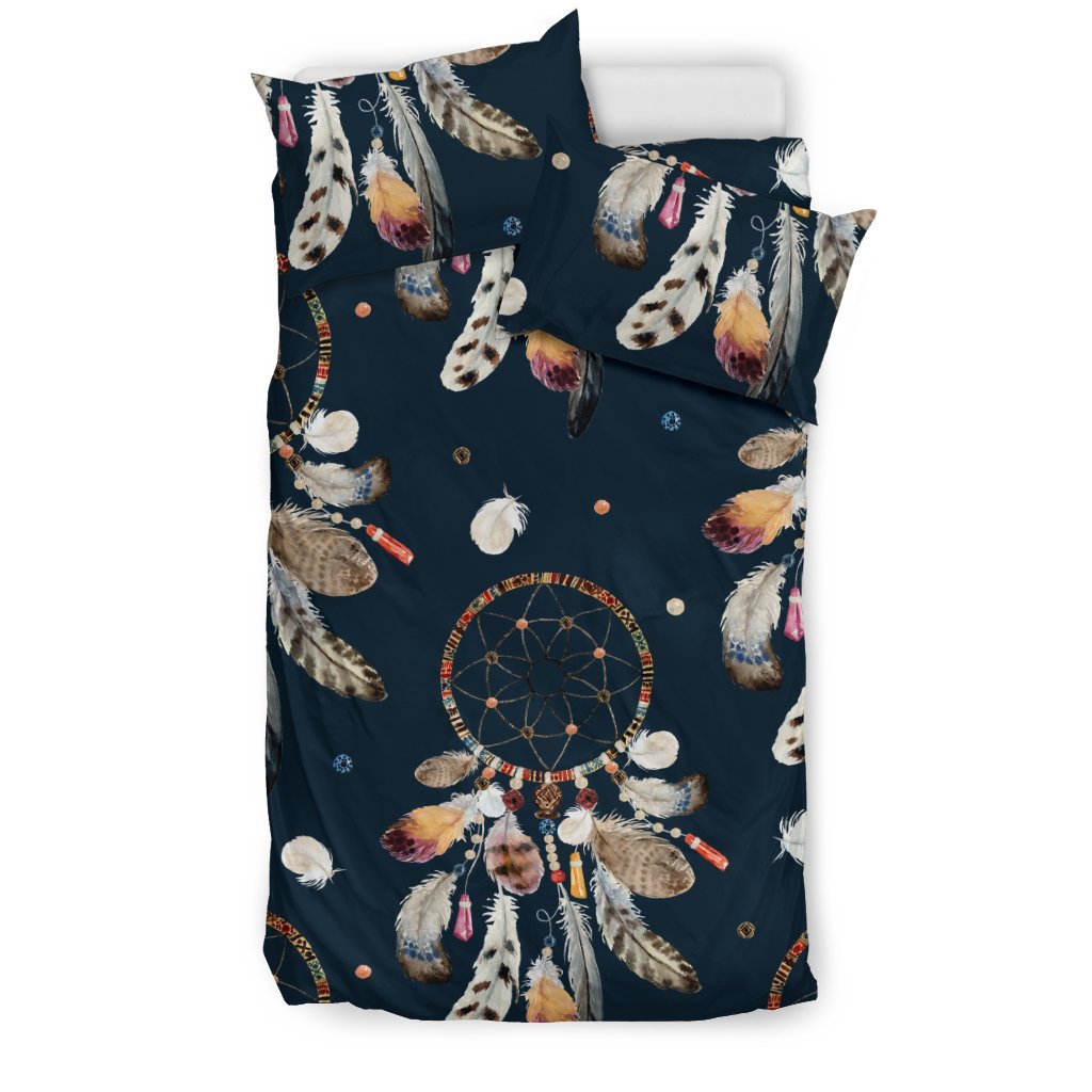Feather Dream Catcher Boho Duvet Cover Bedding Set-grizzshop