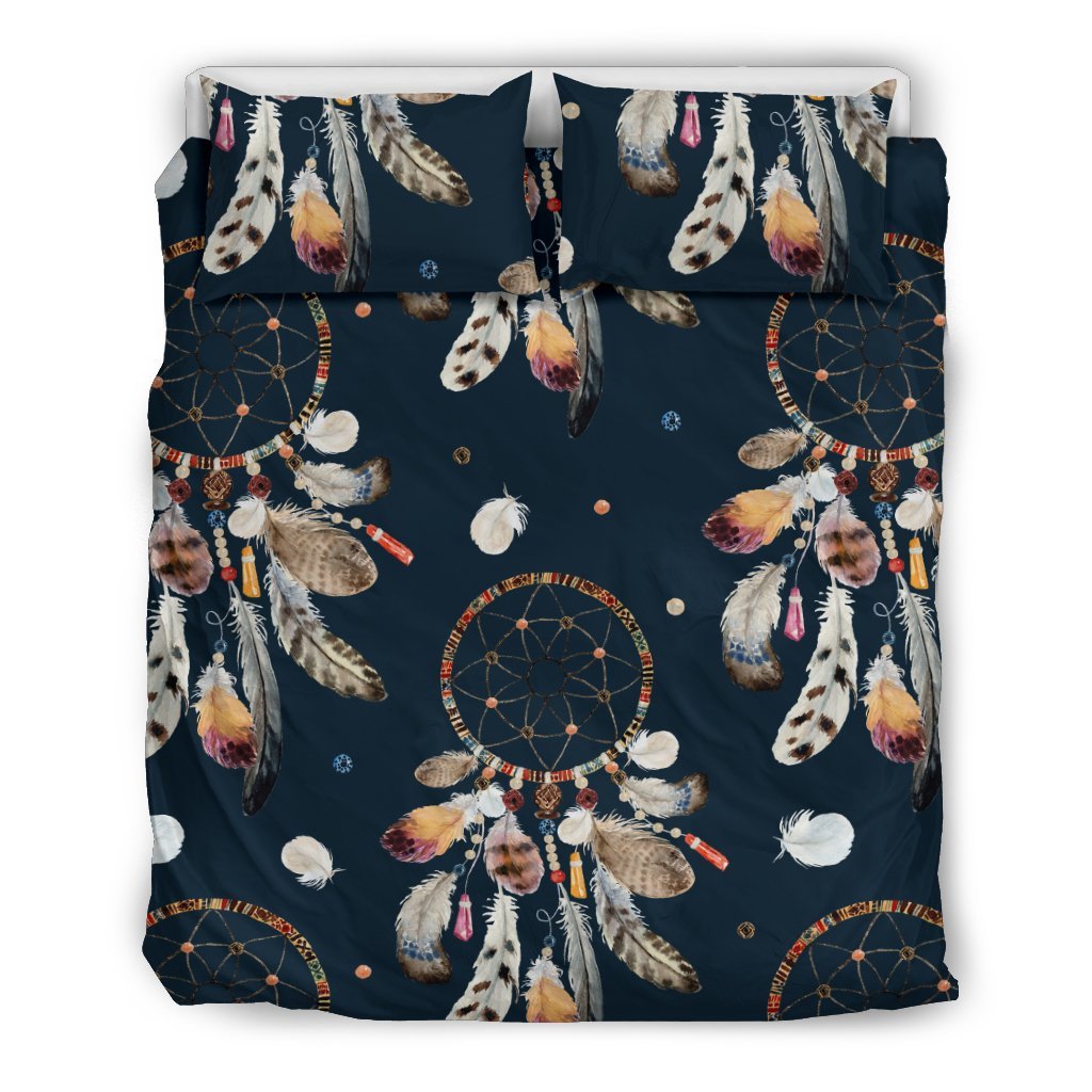 Feather Dream Catcher Boho Duvet Cover Bedding Set-grizzshop