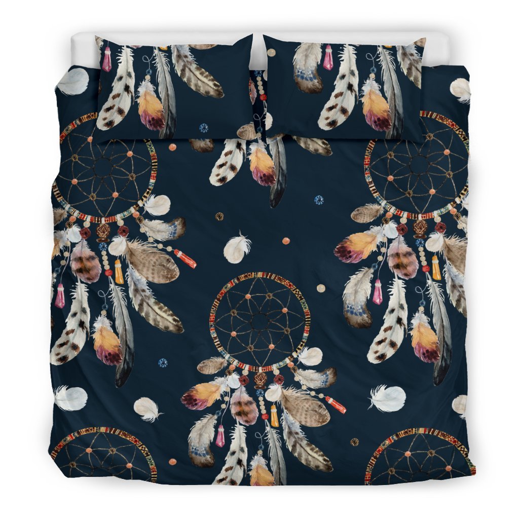 Feather Dream Catcher Boho Duvet Cover Bedding Set-grizzshop