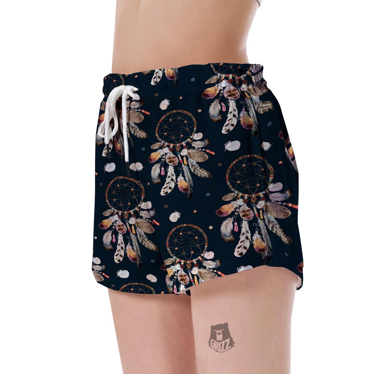 Feather Dream Catcher Boho Women's Shorts-grizzshop