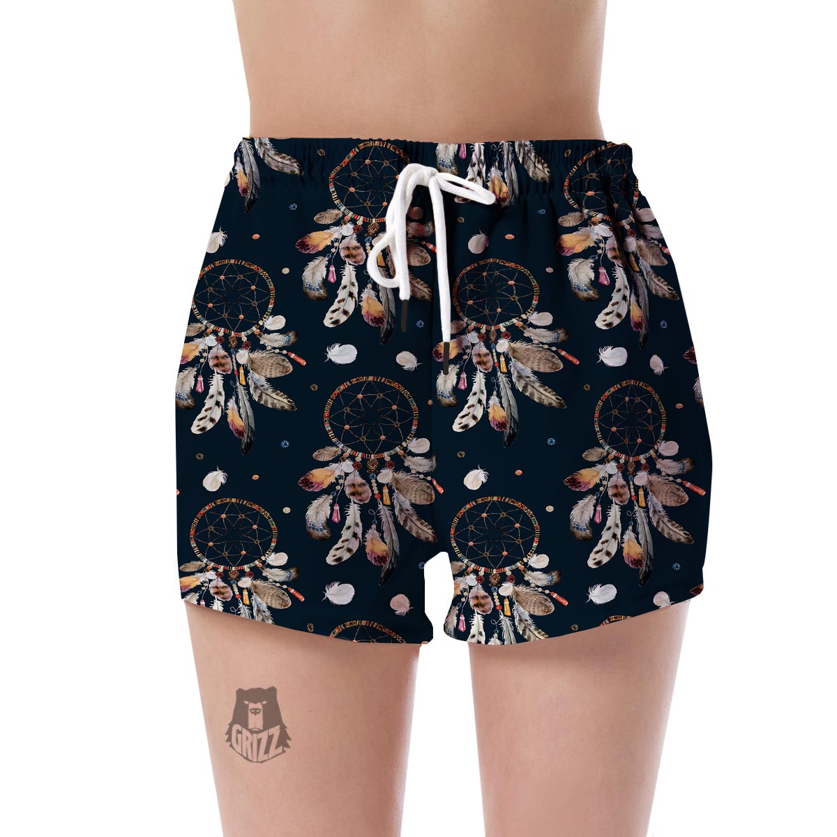 Feather Dream Catcher Boho Women's Shorts-grizzshop