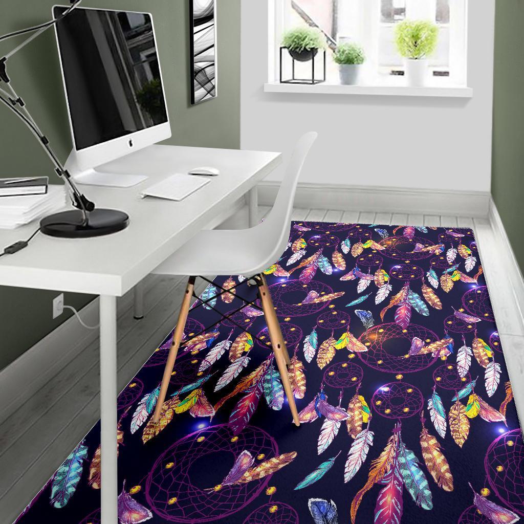 Feather Dream Catcher Vintage Floor Mat-grizzshop