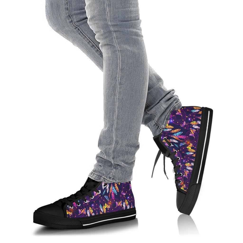 Feather Dream Catcher Vintage Men Women's High Top Shoes-grizzshop