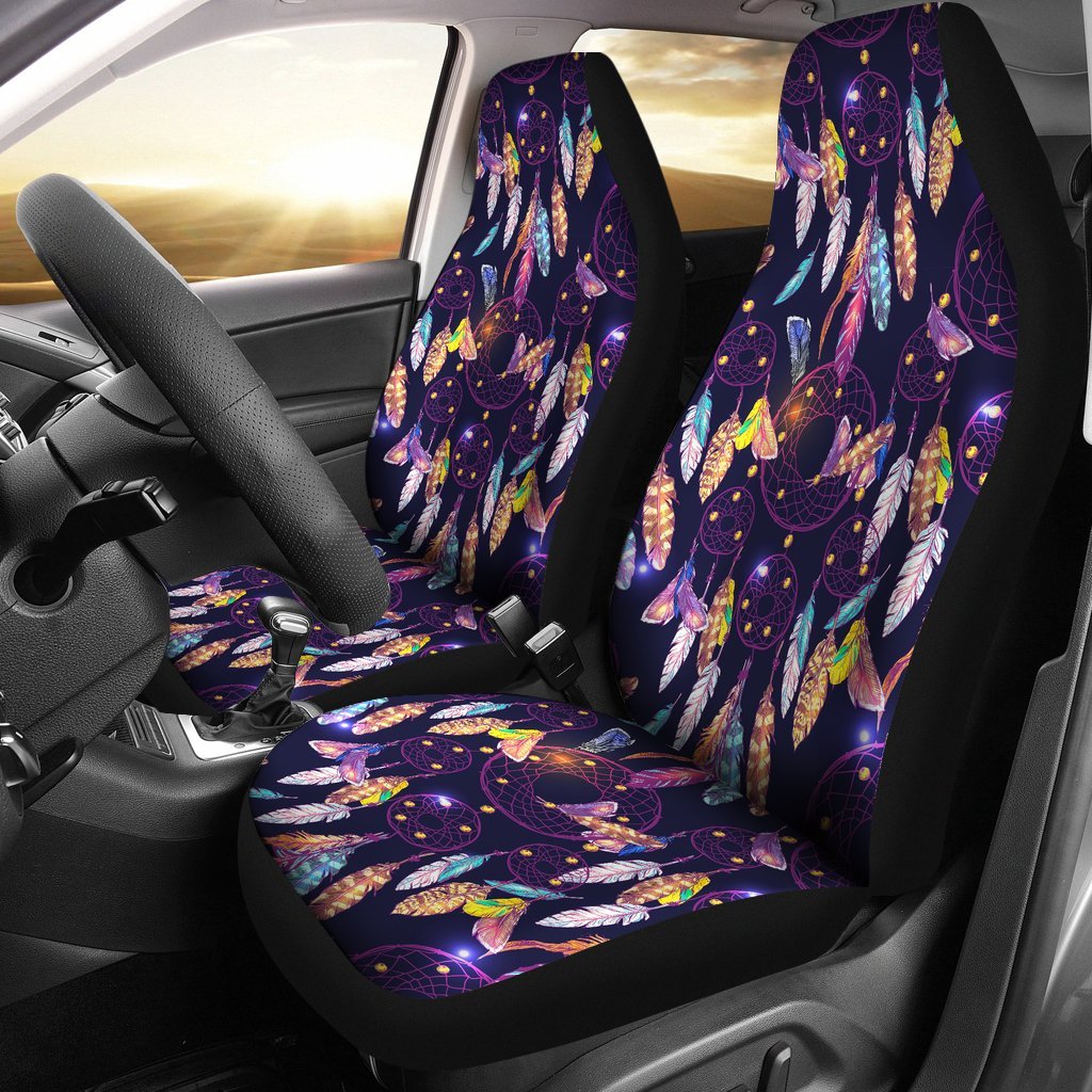 Feather Dream Catcher Vintage Universal Fit Car Seat Cover-grizzshop