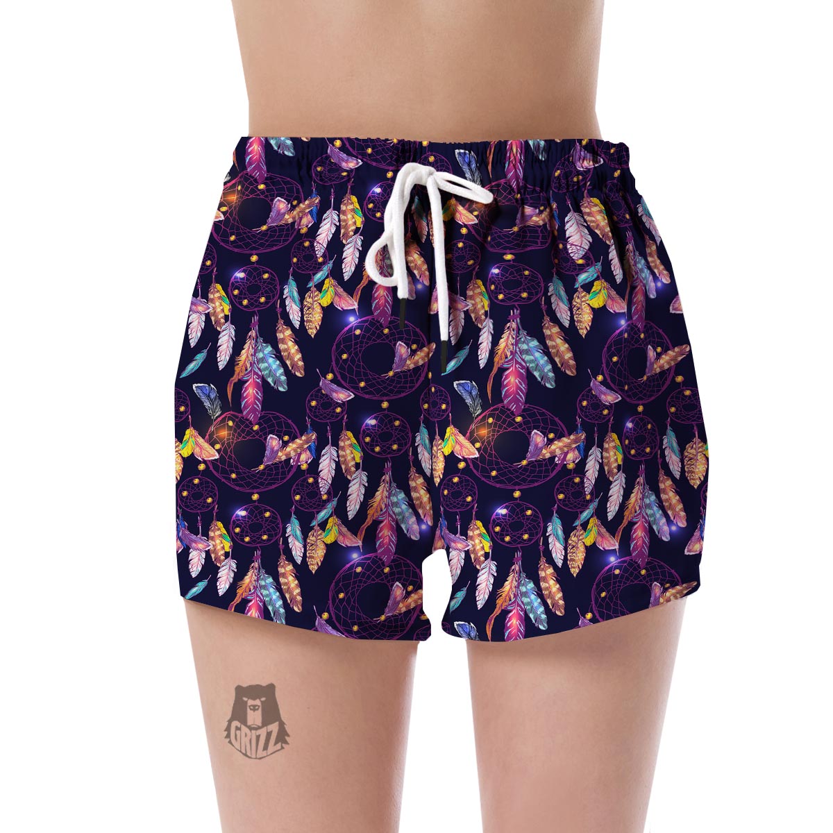 Feather Dream Catcher Vintage Women's Shorts-grizzshop