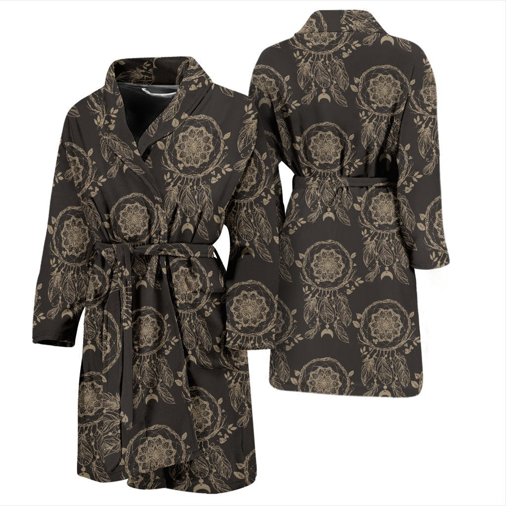 Feather Vintage Dream Catcher Men Long Robe-grizzshop