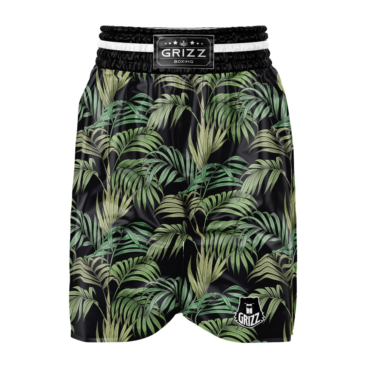 Fern Leaf Tropical Print Pattern Boxing Shorts-grizzshop