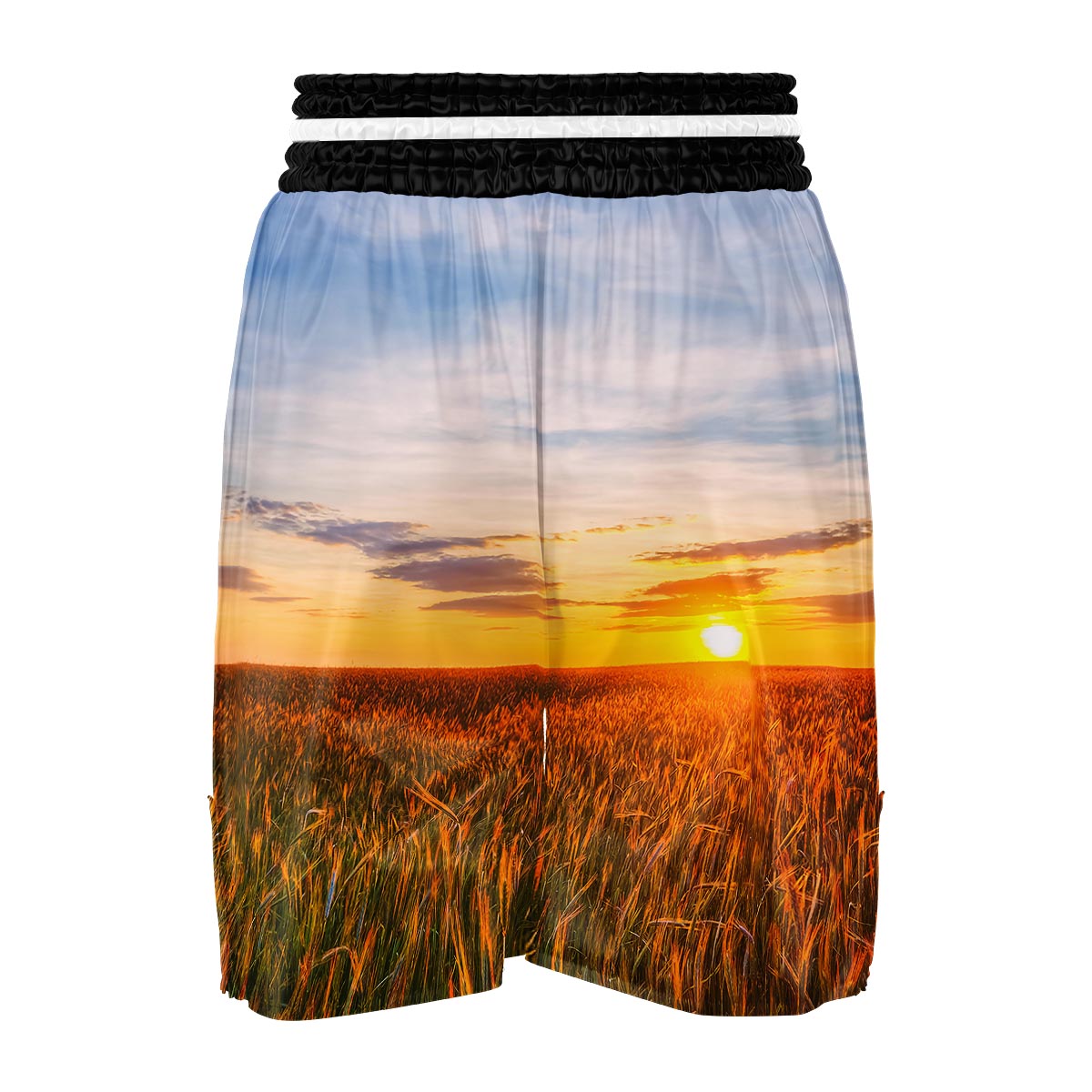 Field Sunrise Print Boxing Shorts-grizzshop