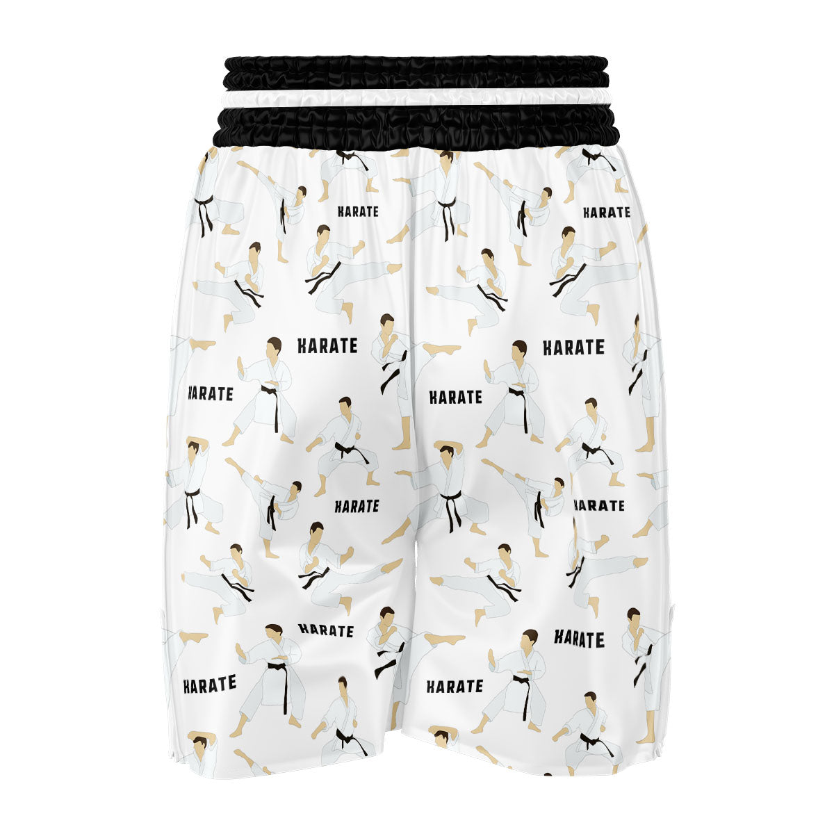 Fighter Karate Print Pattern Boxing Shorts-grizzshop