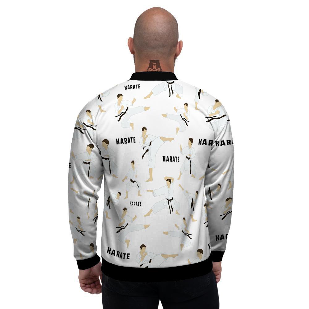 Fighter Karate Print Pattern Men's Bomber Jacket-grizzshop