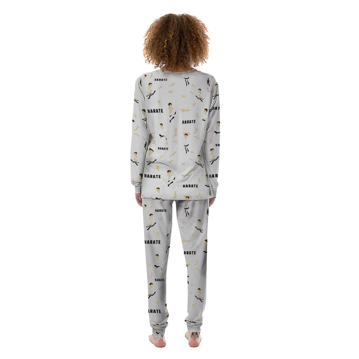 Fighter Karate Print Pattern Women's Pajamas-grizzshop