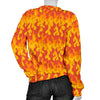 Fire Flame Print Pattern Women's Sweatshirt-grizzshop