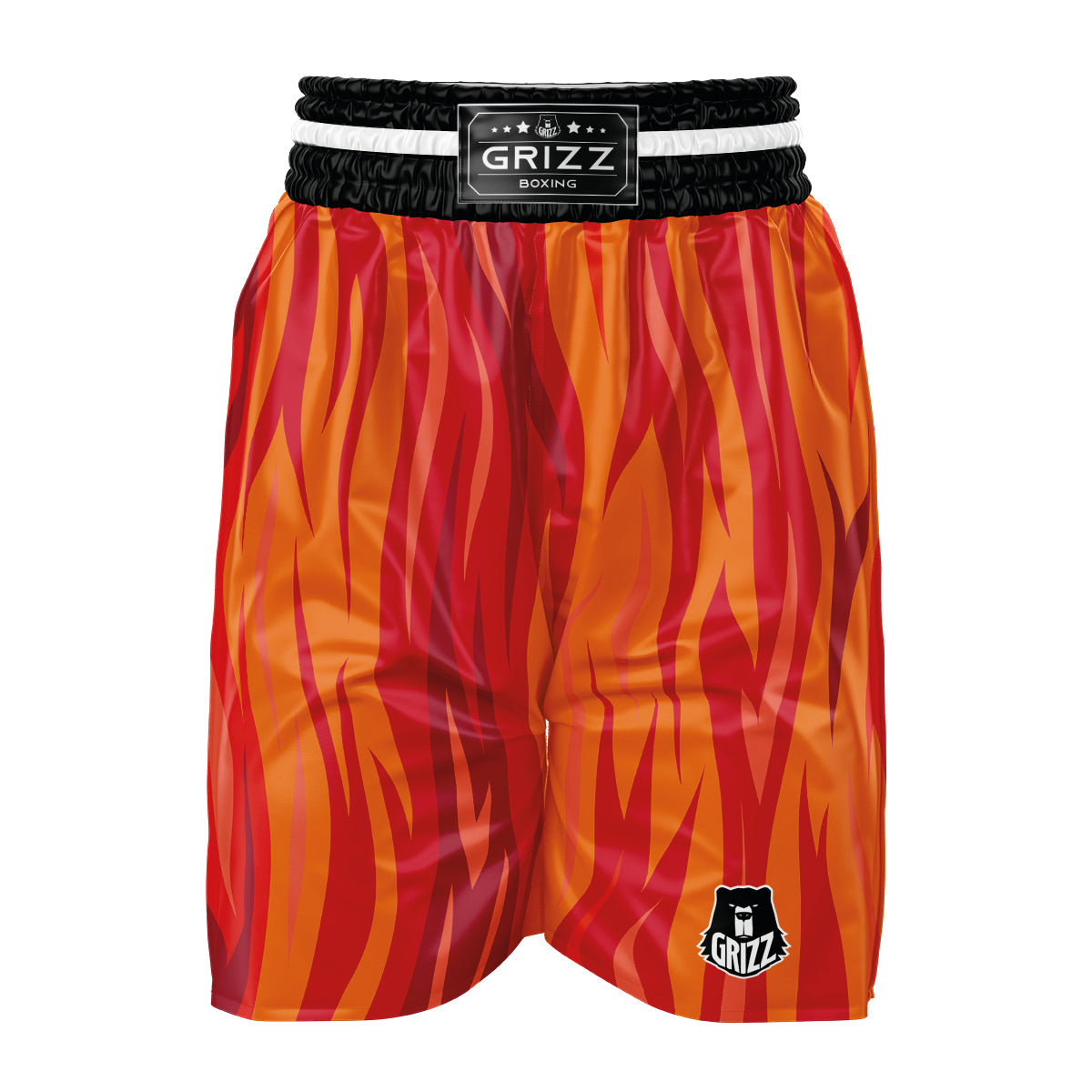 Fire In Hell Print Pattern Boxing Shorts-grizzshop