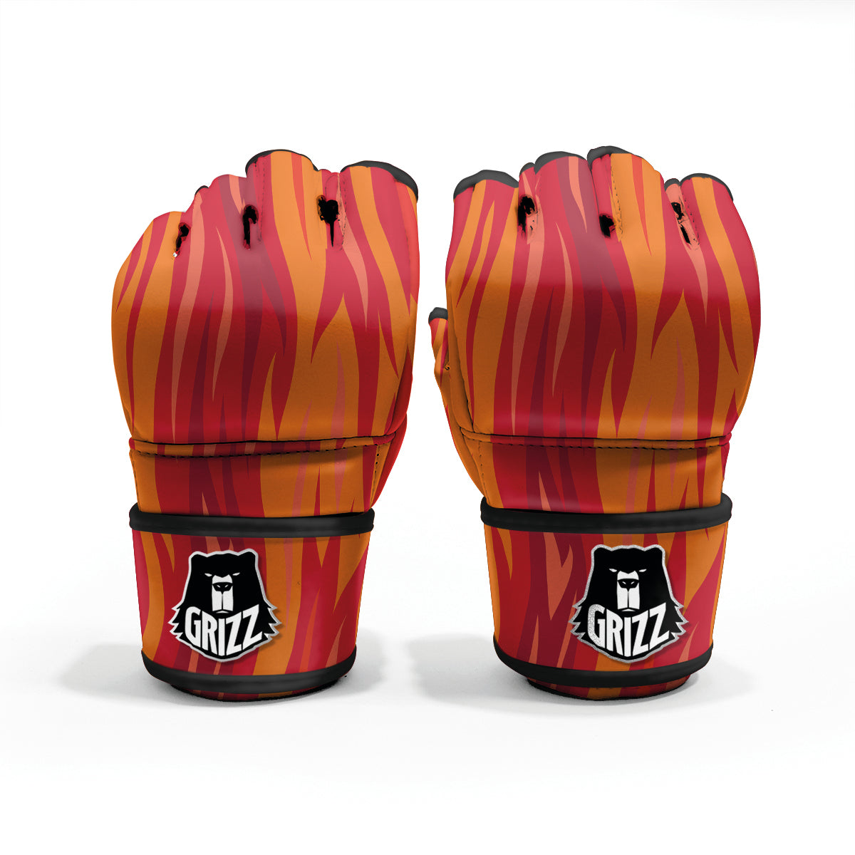 Fire In Hell Print Pattern MMA Gloves-grizzshop