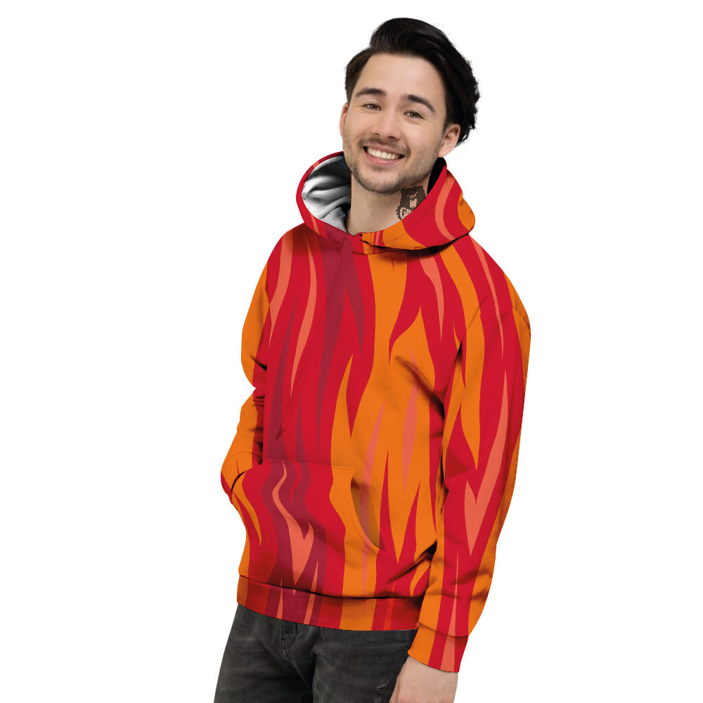 Fire In Hell Print Pattern Men's Hoodie-grizzshop