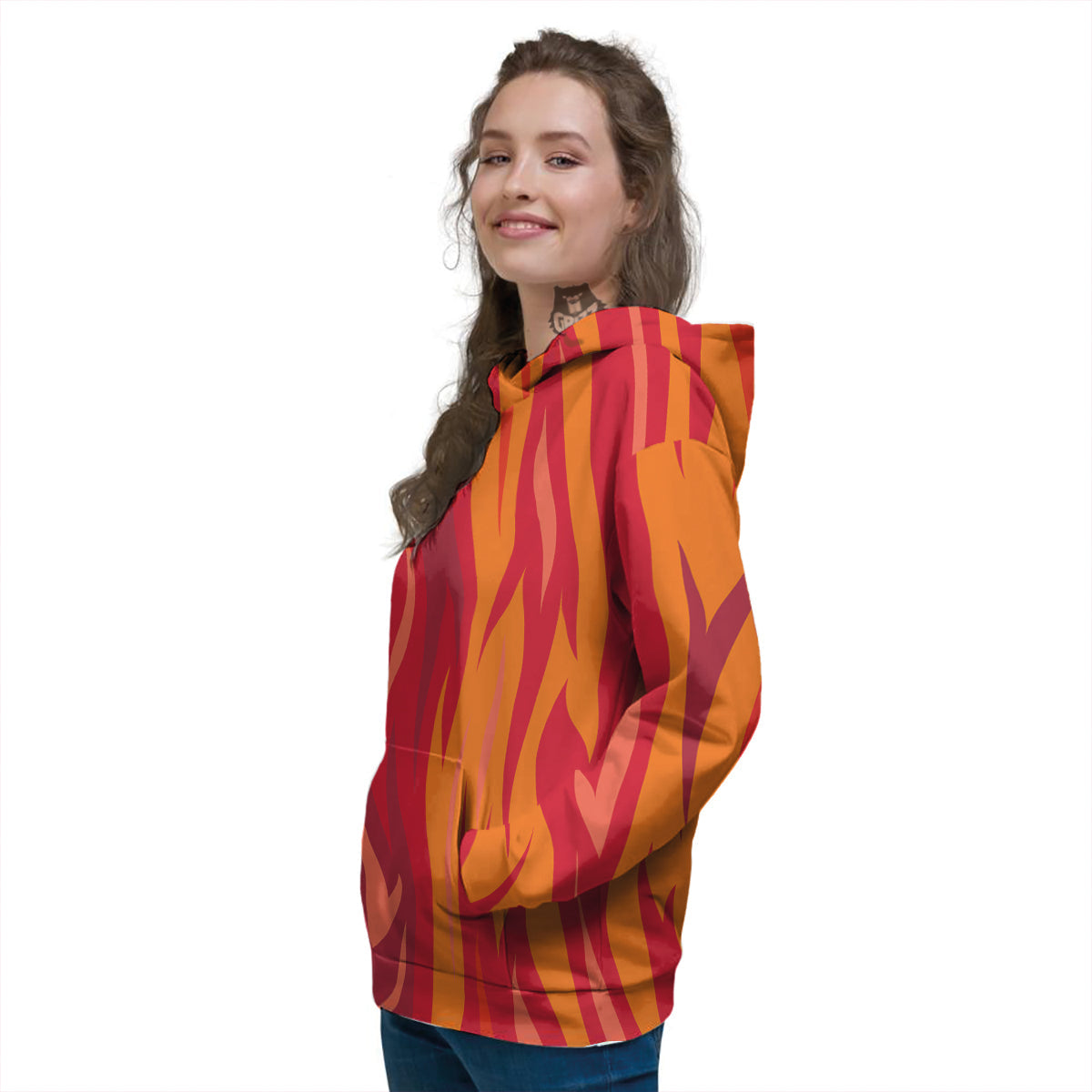 Fire In Hell Print Pattern Women's Hoodie-grizzshop