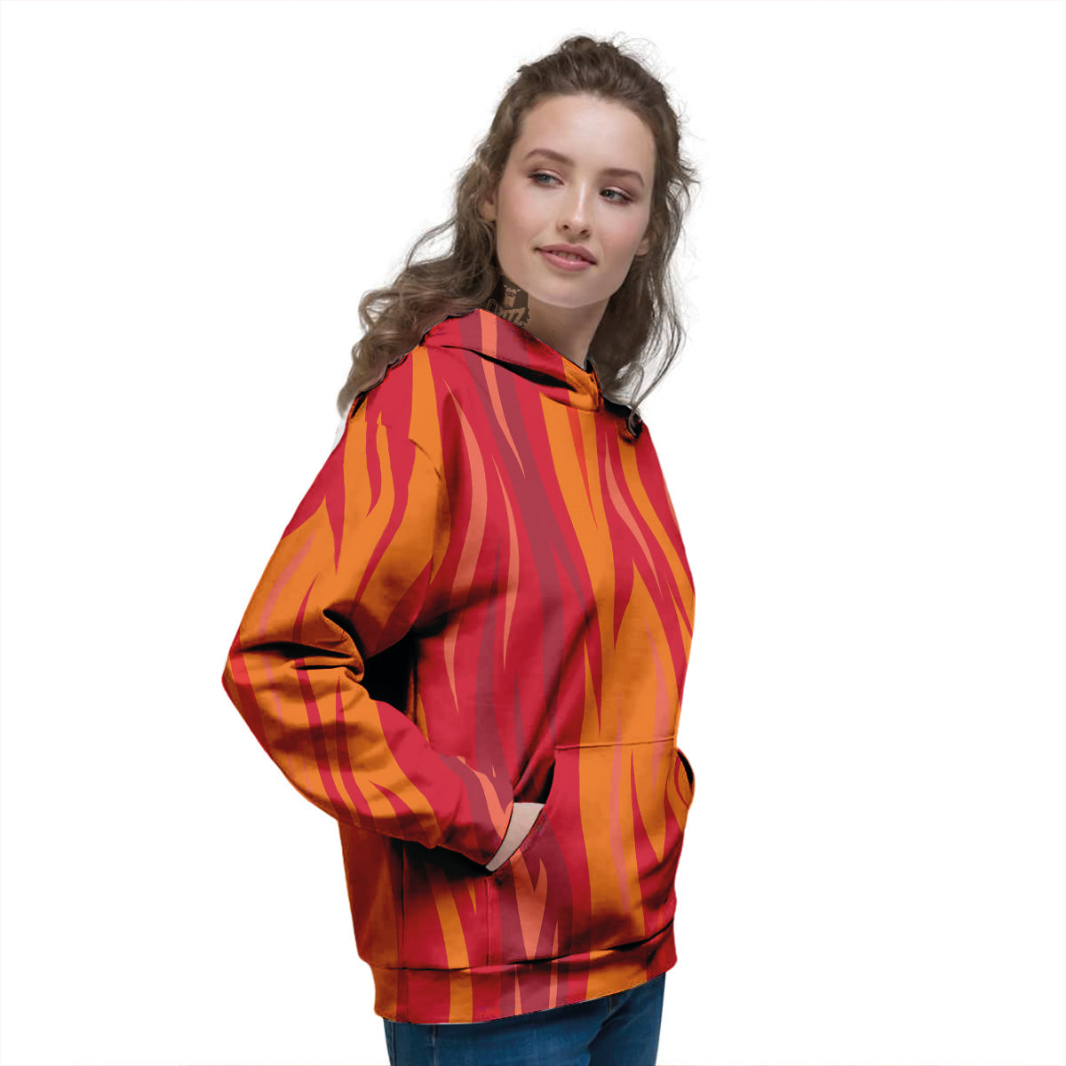 Fire In Hell Print Pattern Women's Hoodie-grizzshop