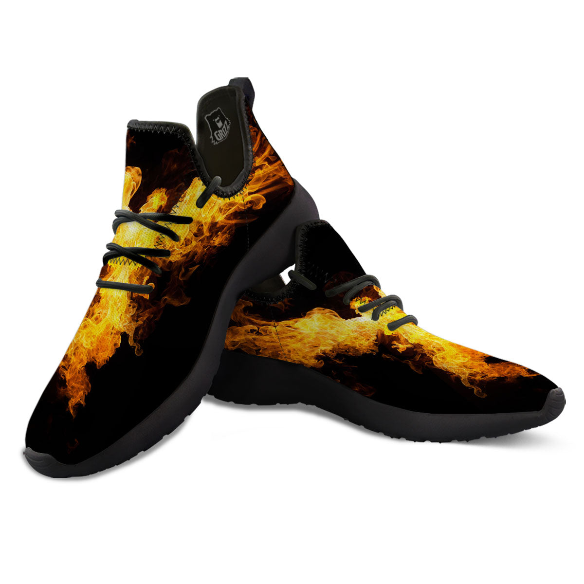 Firebird Phoenix Print Black Athletic Shoes-grizzshop
