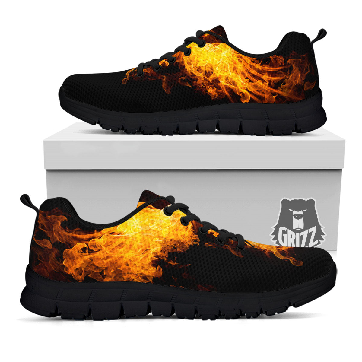 Firebird Phoenix Print Black Sneaker-grizzshop