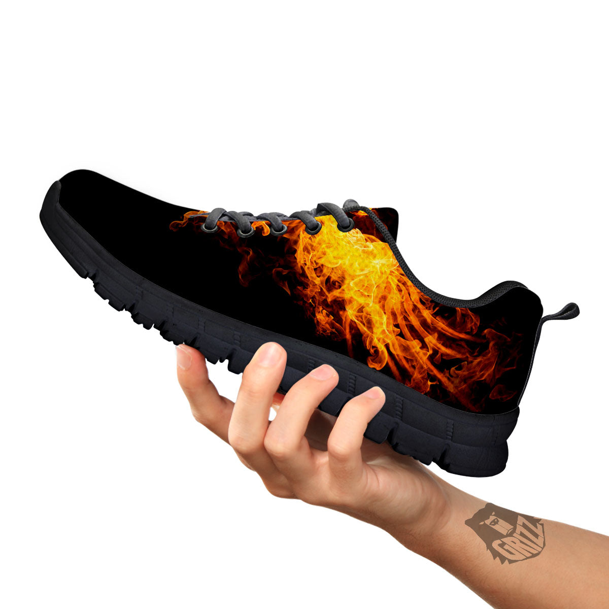Firebird Phoenix Print Black Sneaker-grizzshop