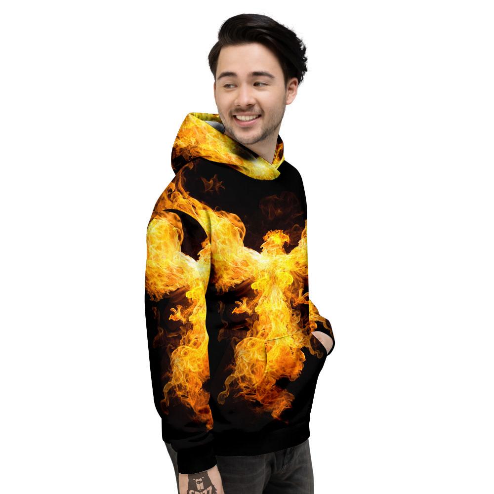 Firebird Phoenix Print Men's Hoodie-grizzshop