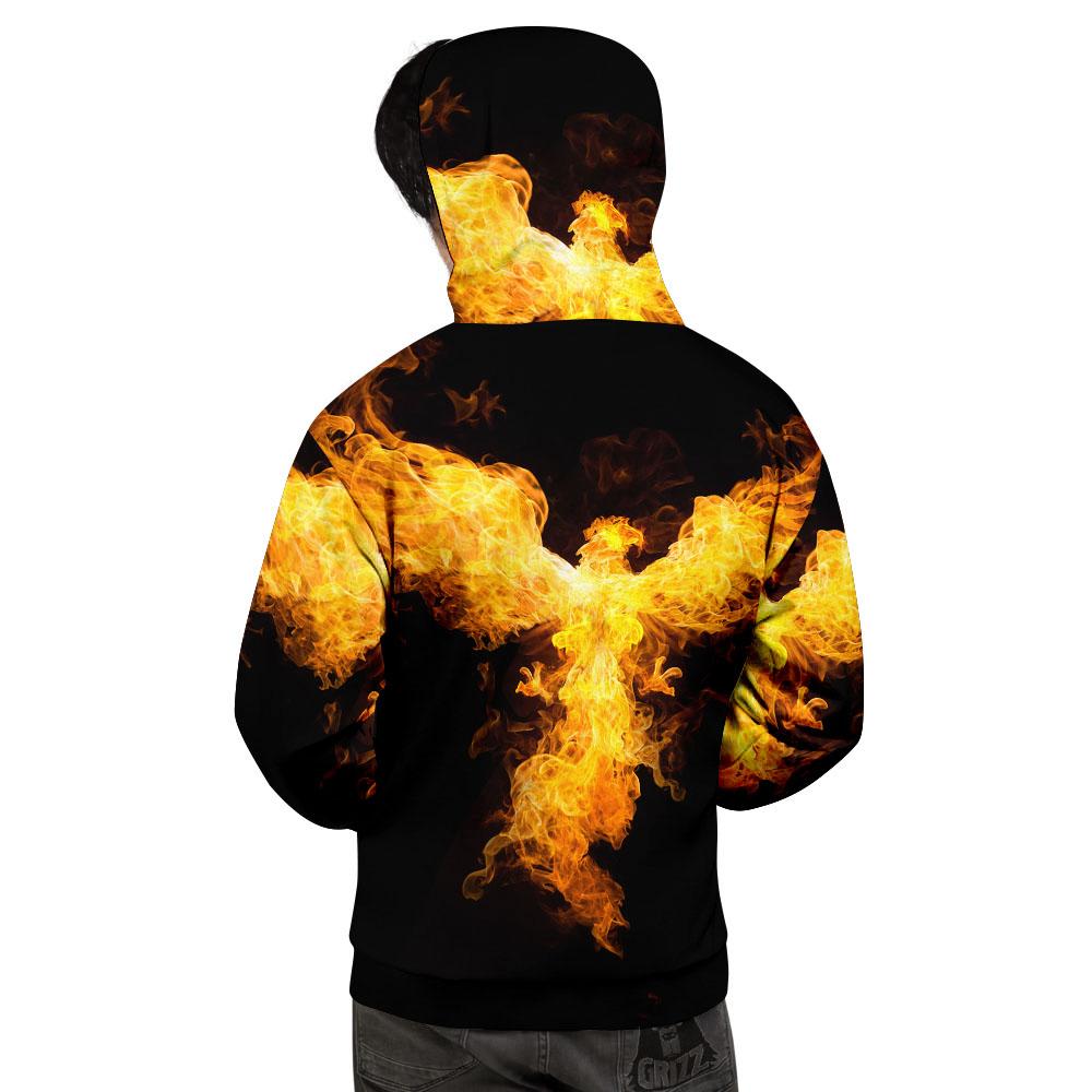 Firebird Phoenix Print Men's Hoodie-grizzshop