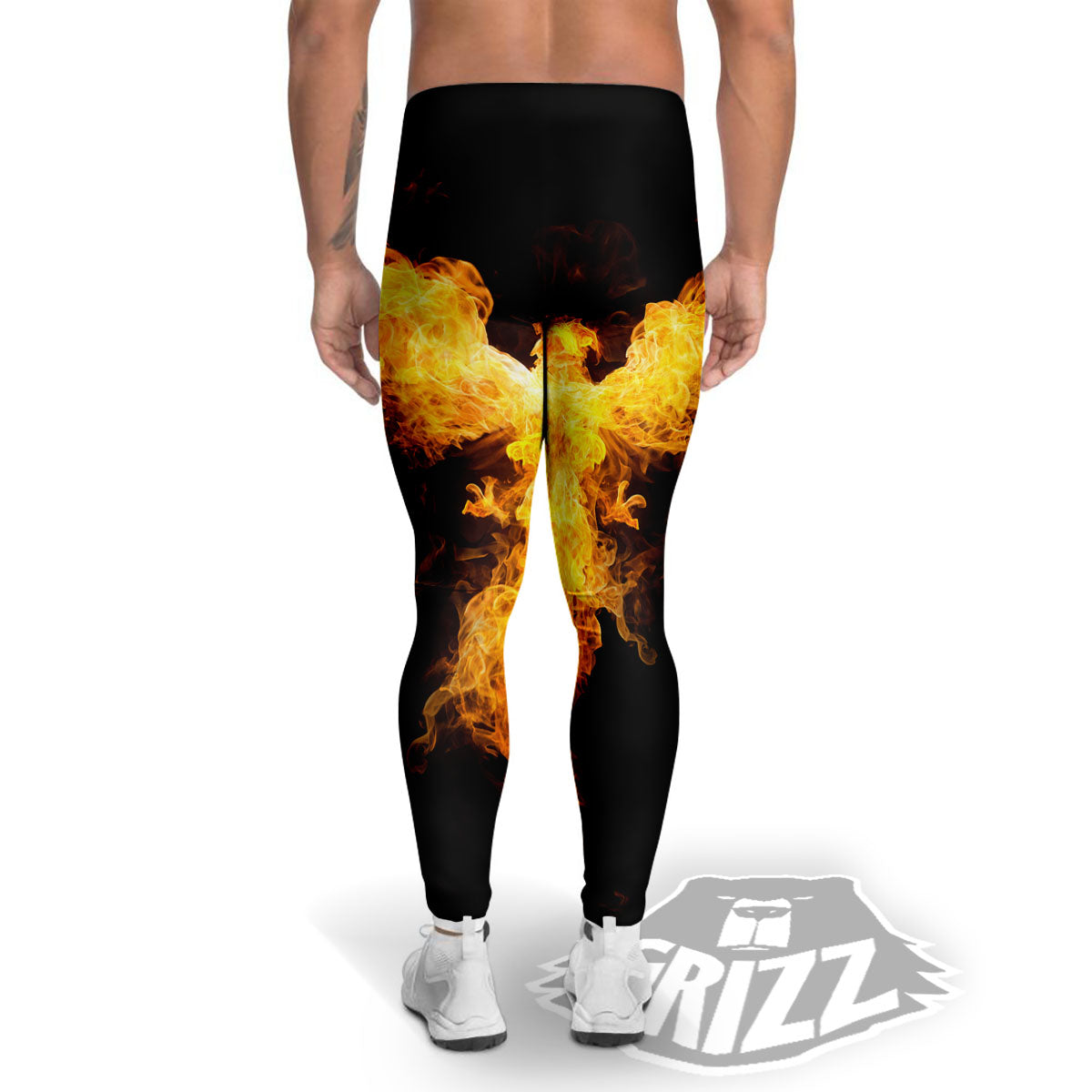 Firebird Phoenix Print Men's Leggings-grizzshop