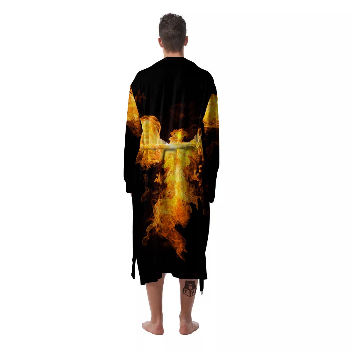 Firebird Phoenix Print Men's Robe-grizzshop