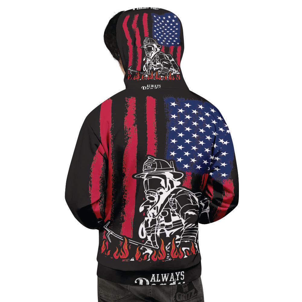 Firefighter Emblem American Print Men's Hoodie-grizzshop