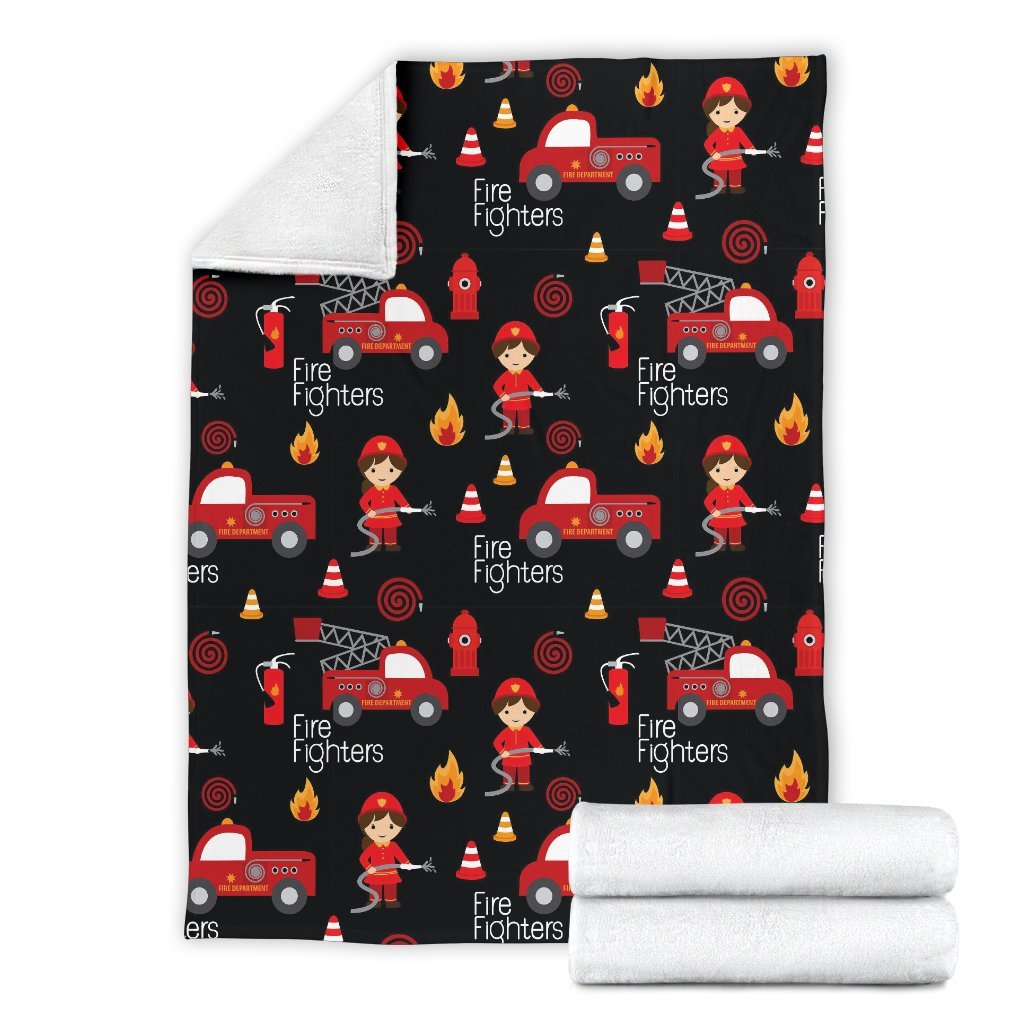 Firefighter Print Pattern Blanket-grizzshop