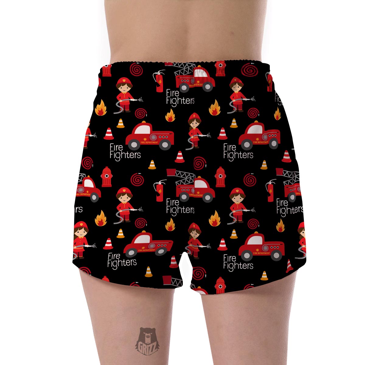 Firefighter Print Pattern Women's Shorts-grizzshop