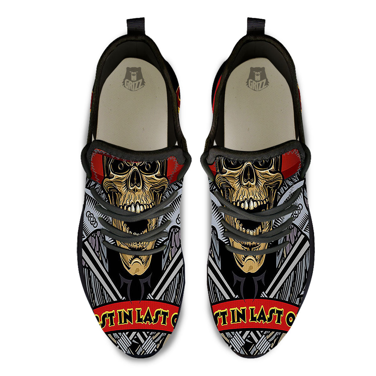 Firefighter Volunteer Print Black Athletic Shoes-grizzshop