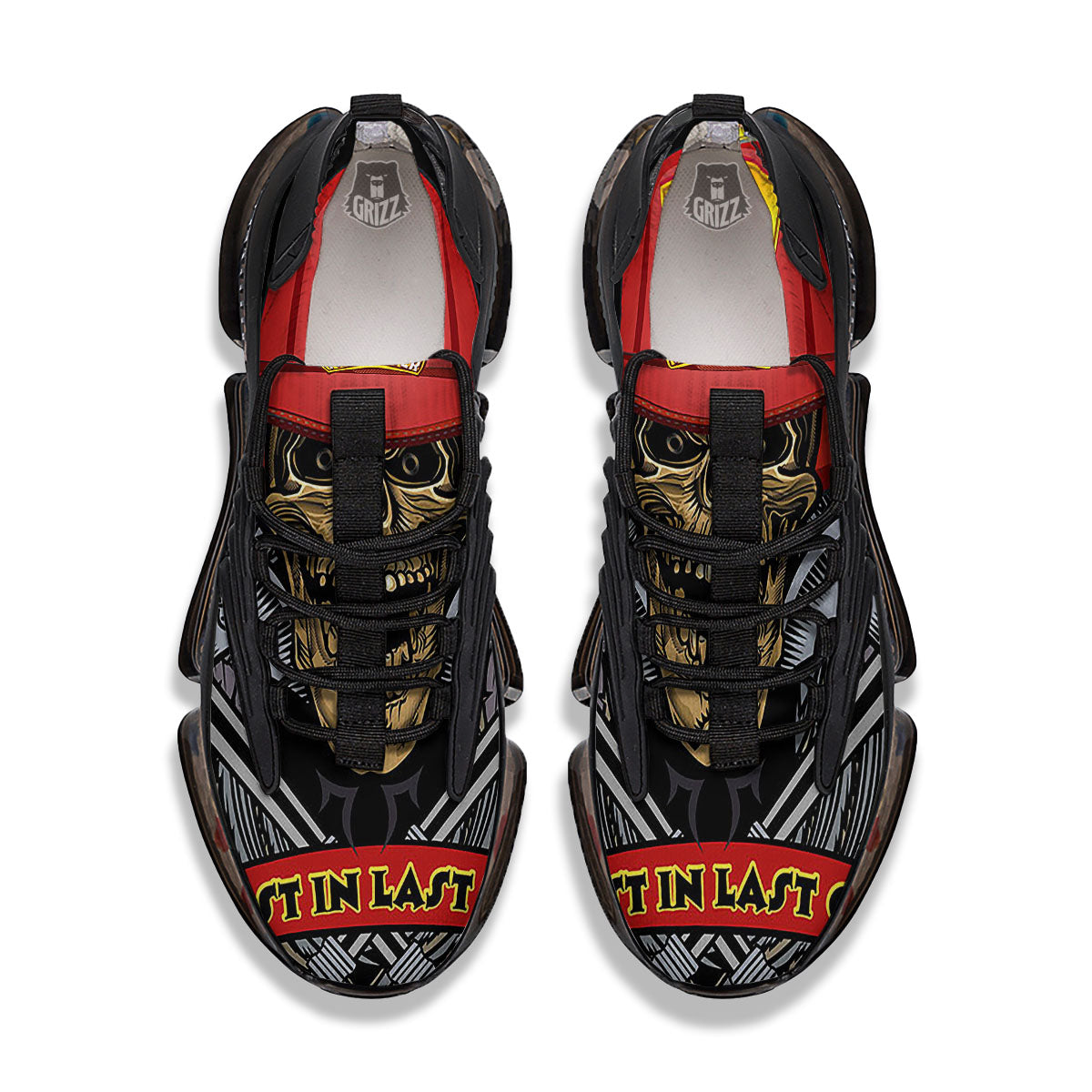 Firefighter Volunteer Print Black Gym Shoes-grizzshop