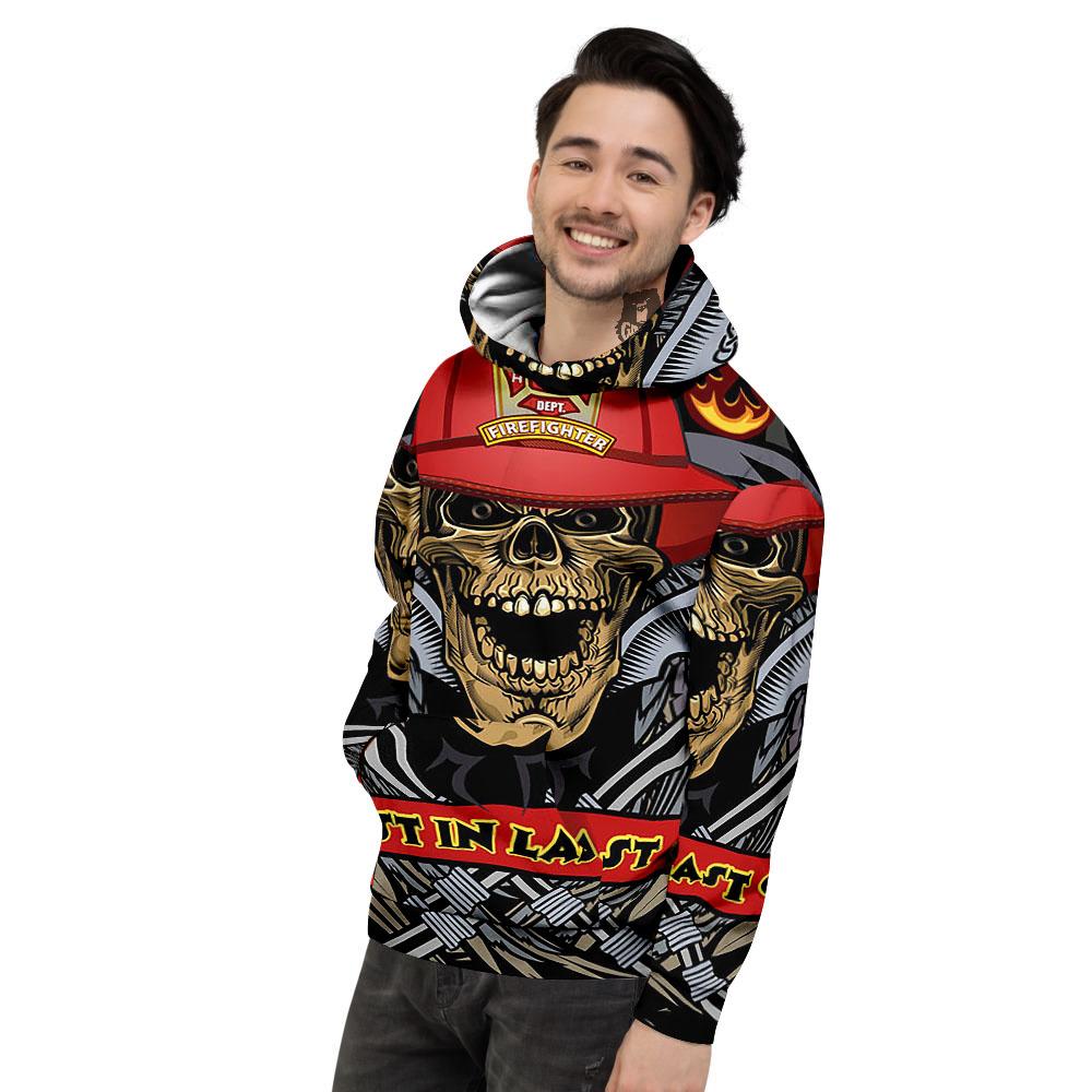Firefighter Volunteer Print Men's Hoodie-grizzshop