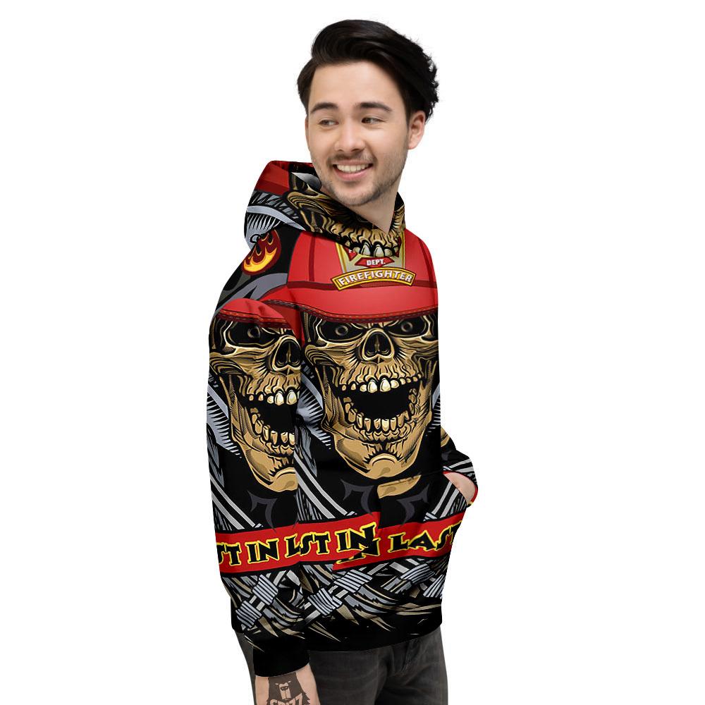 Firefighter Volunteer Print Men's Hoodie-grizzshop