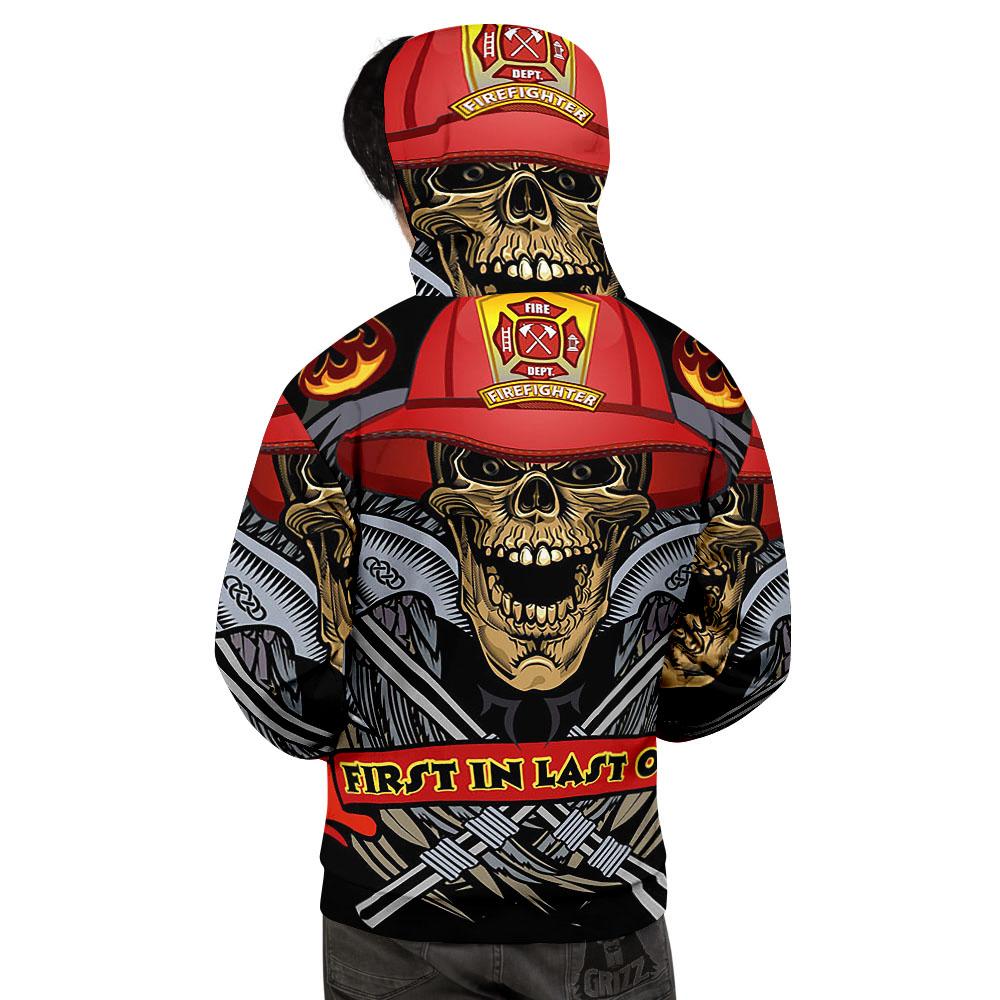 Firefighter Volunteer Print Men's Hoodie-grizzshop