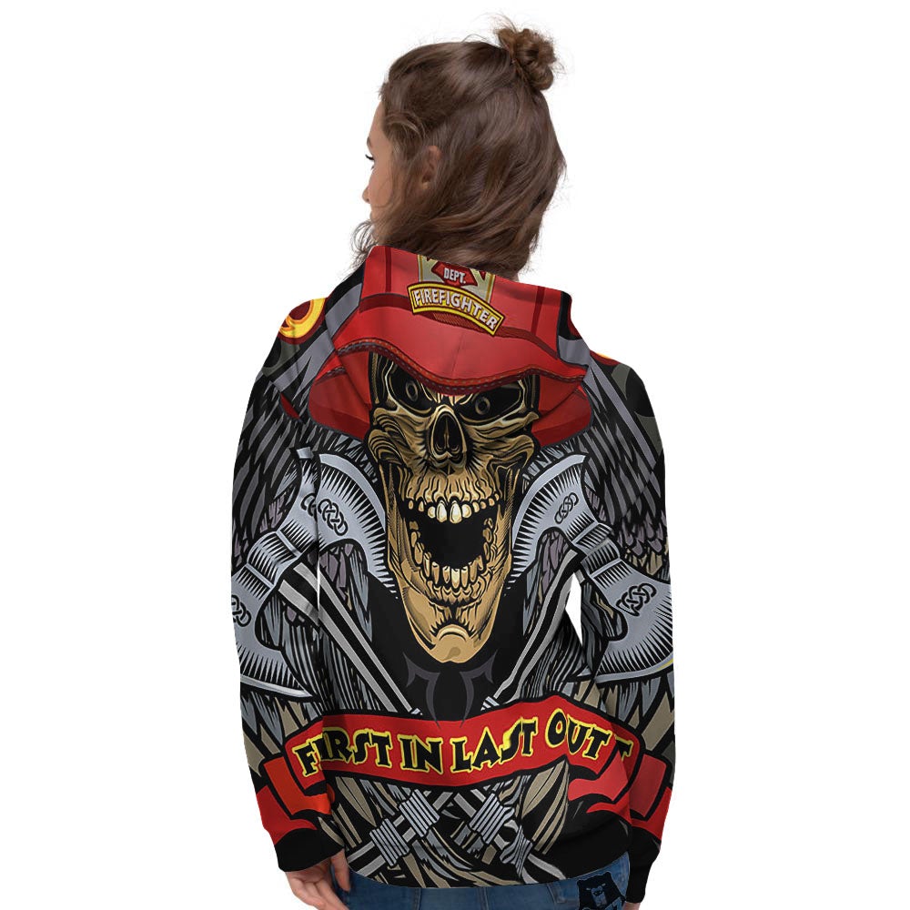 Firefighter Volunteer Print Women's Hoodie-grizzshop
