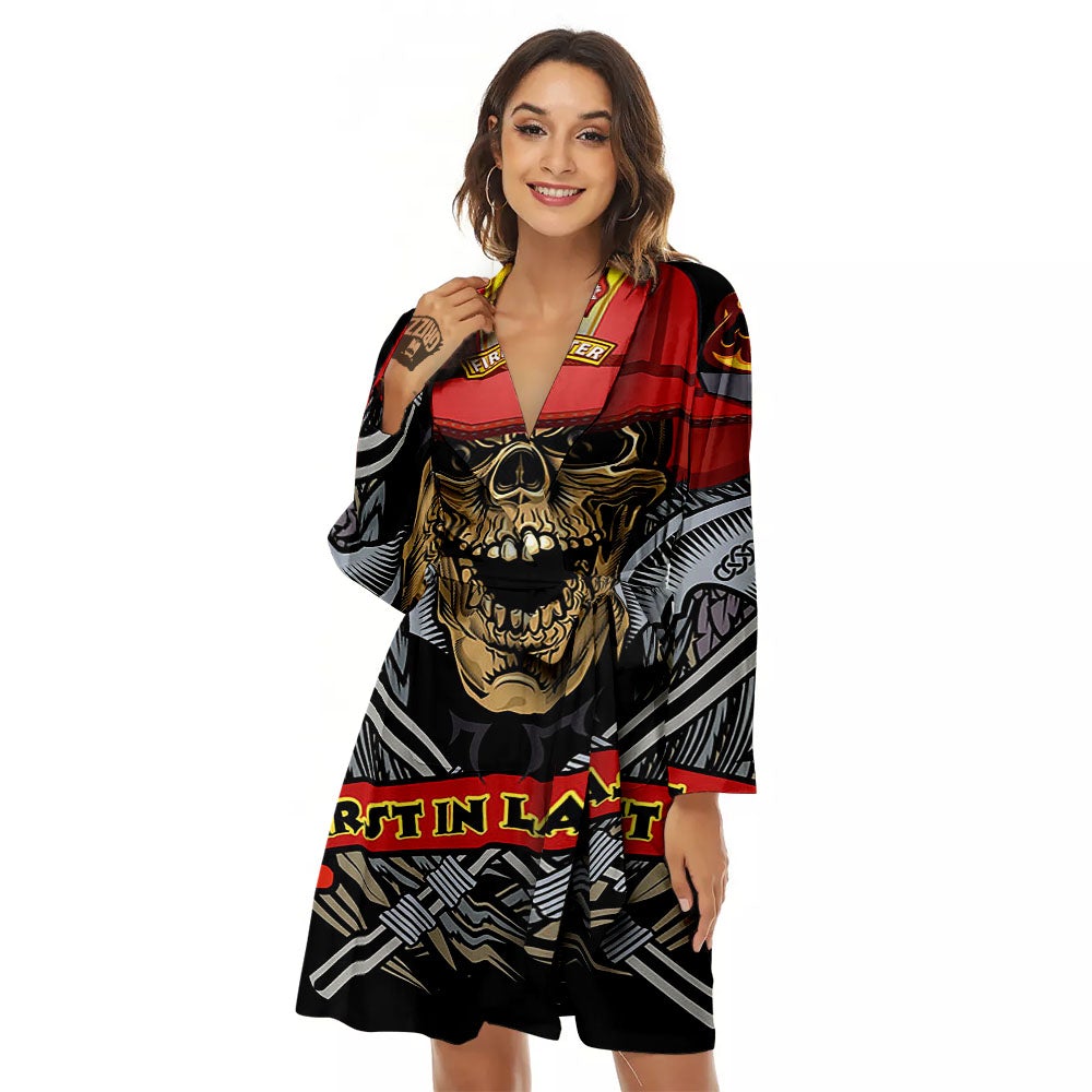 Firefighter Volunteer Print Women's Robe-grizzshop