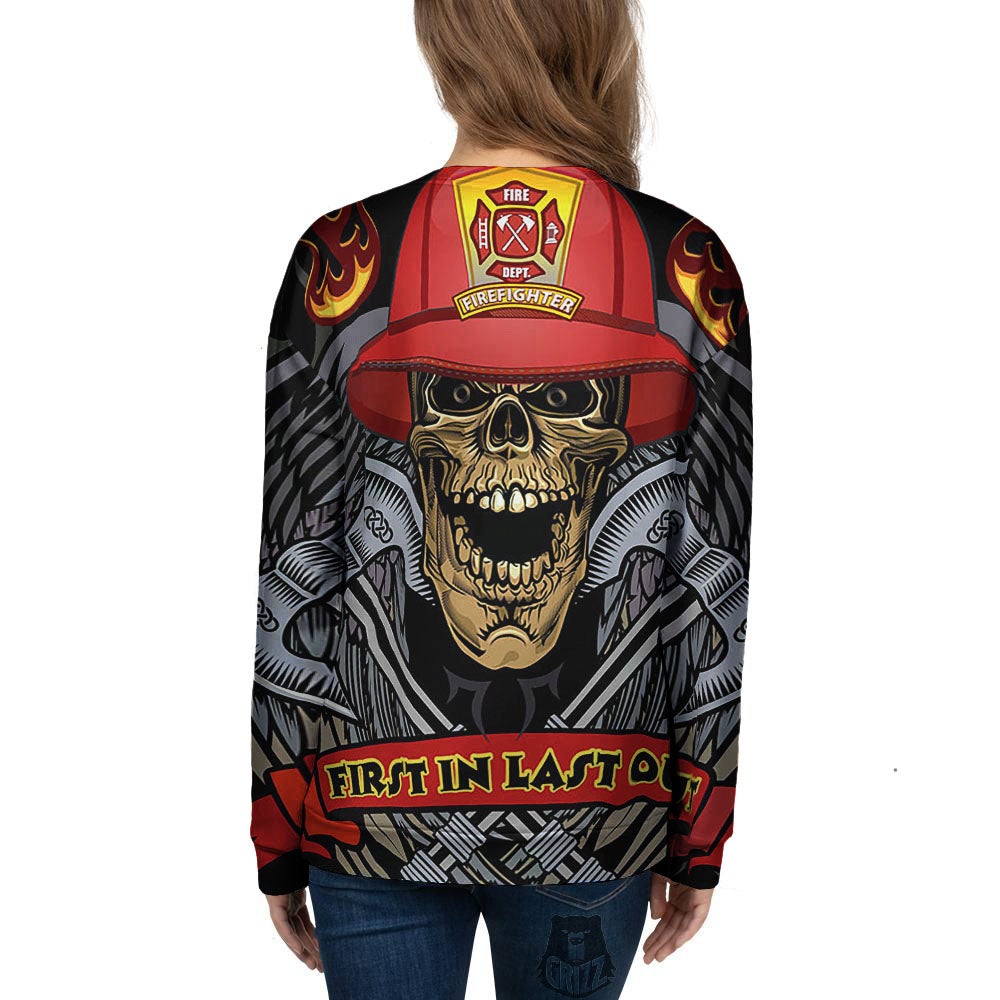 Firefighter Volunteer Print Women's Sweatshirt-grizzshop